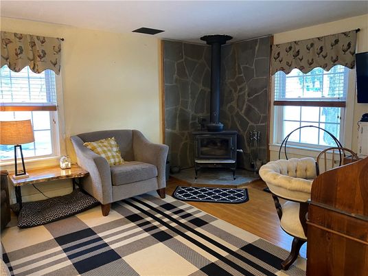 Fireplace, Interior, Stone Walls, Wood Texture Flooring
