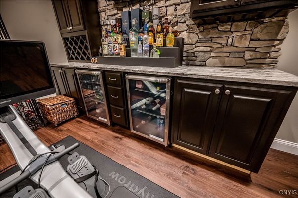Interior, Stone Walls, Wood Texture Flooring