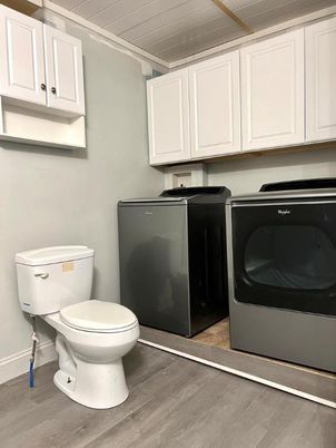 Interior, Washer, Wood Texture Flooring