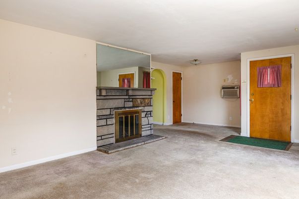 Empty room, Fireplace, Interior