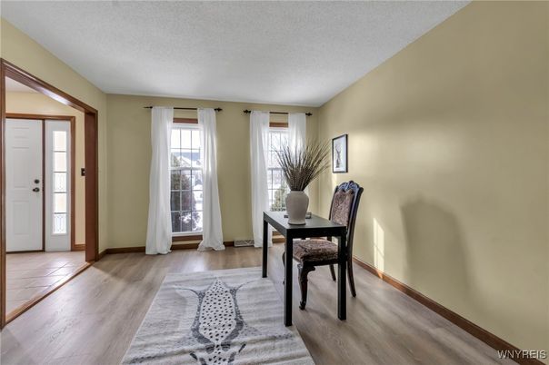 Dining room, Interior, Wood Texture Flooring