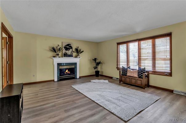 Fireplace, Interior, Wood Texture Flooring