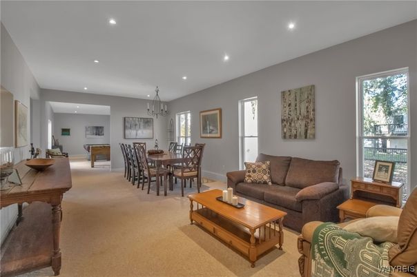 Chandelier, Dining room, Interior, Living room, Recessed Lighting