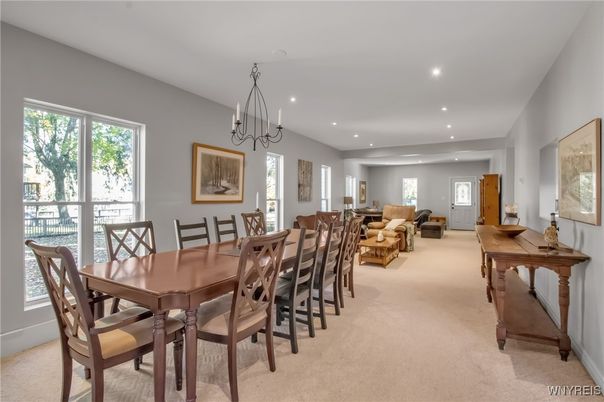 Chandelier, Dining room, Interior, Living room, Recessed Lighting