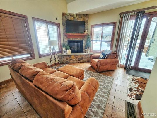 Fireplace, Interior, Living room, Stone Walls