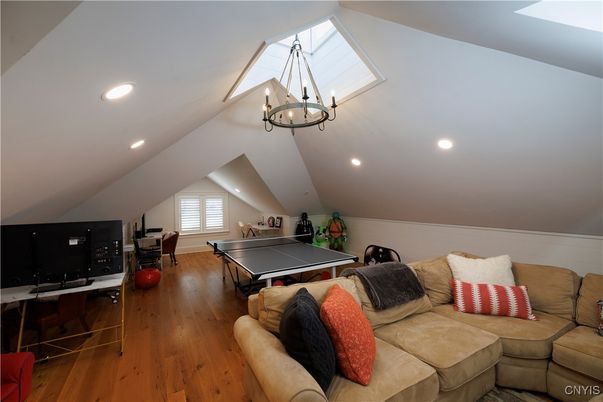 Chandelier, Game Room, Interior, Living room, Recessed Lighting, Wood Texture Flooring