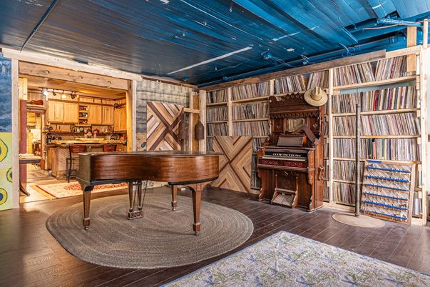 Interior, Piano, Wood Texture Flooring, Wooden Walls