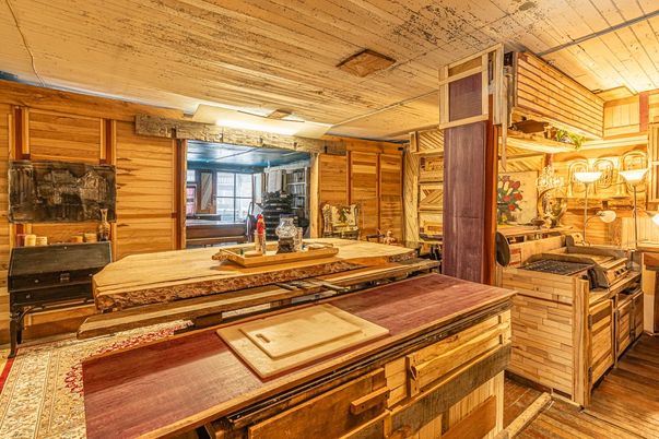 Interior, Kitchen, Wooden Ceilings, Wood Texture Flooring, Wooden Walls