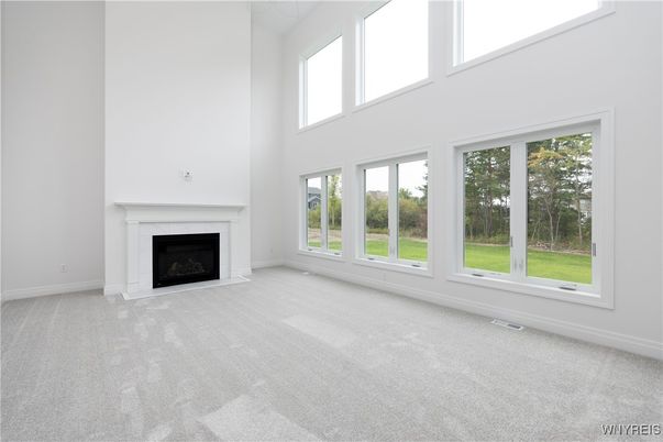 Empty room, Fireplace, Interior