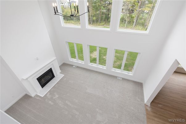 Empty room, Fireplace, Interior