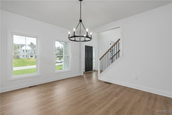 Chandelier, Empty room, Interior, Wood Texture Flooring