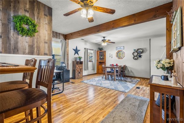 Dining room, Interior, Wood Texture Flooring