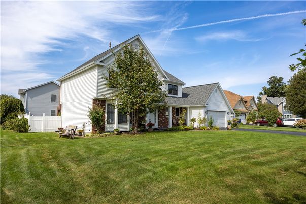 Attached, Backyard, Exterior, Facade, Brick Facade, Farmhouse