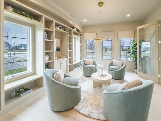 Interior, Living room, Pendant Lights, Recessed Lighting, Wood Texture Flooring