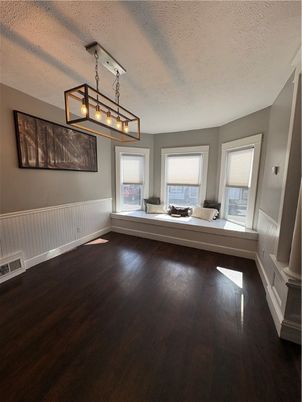 Fireplace, Interior, Pendant Lights, Wood Texture Flooring
