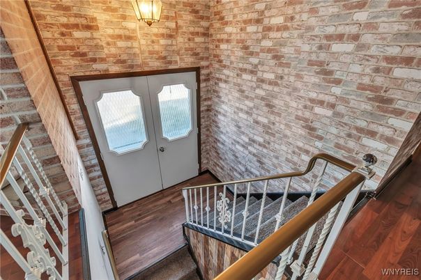 Interior, Stone Walls, Wood Texture Flooring