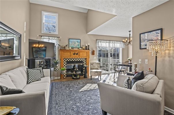 Chandelier, Dining room, Fireplace, Interior, Living room, Wood Texture Flooring