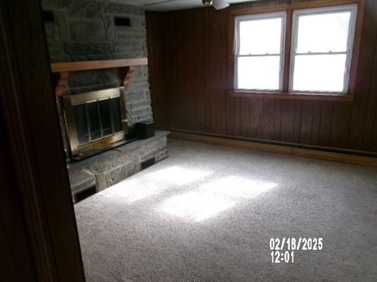Empty room, Fireplace, Interior