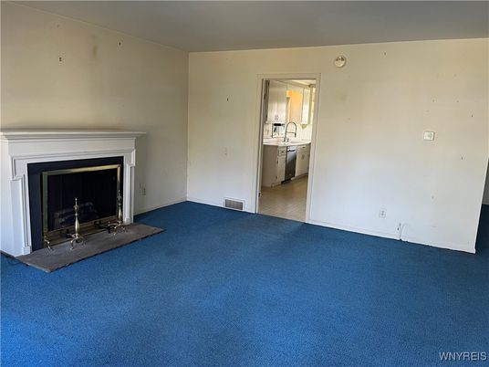 Empty room, Fireplace, Interior