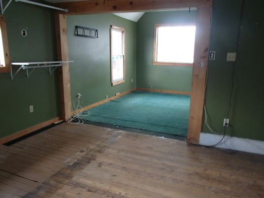 Empty room, Interior, Wooden Beams, Wood Texture Flooring