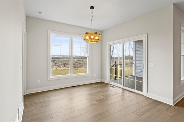 Chandelier, Empty room, Interior, Pendant Lights, Wood Texture Flooring