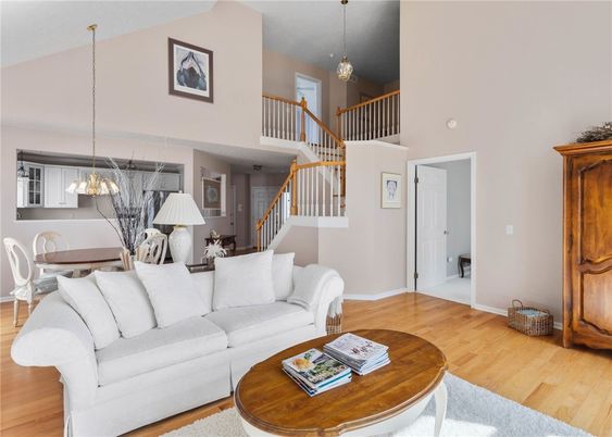 Dining room, Interior, Living room, Pendant Lights, Wood Texture Flooring