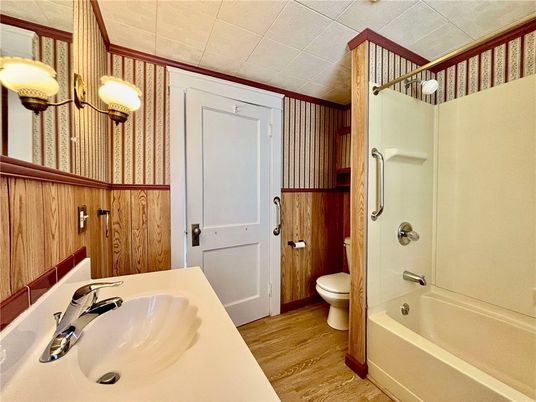 Bathroom, Interior, Wood Texture Flooring