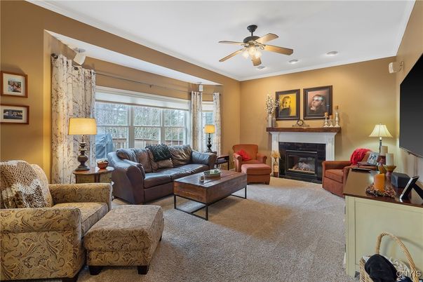 Fireplace, Interior, Living room, Recessed Lighting