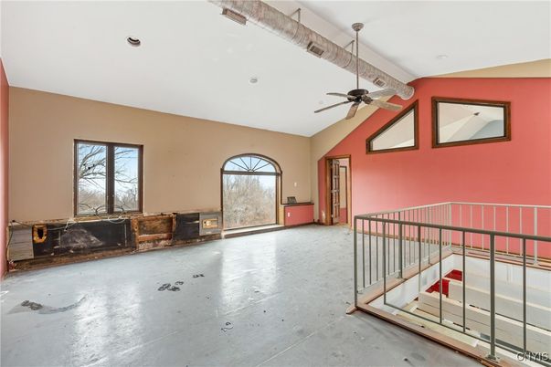 Empty room, Fireplace, Interior, Recessed Lighting