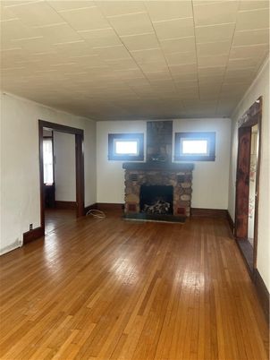 Empty room, Fireplace, Interior, Wood Texture Flooring