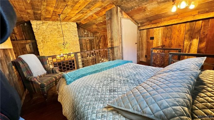 Bedroom, Interior, Wooden Ceilings, Wood Texture Flooring, Wooden Walls