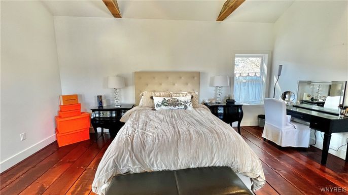 Bedroom, Interior, Wooden Beams, Wood Texture Flooring