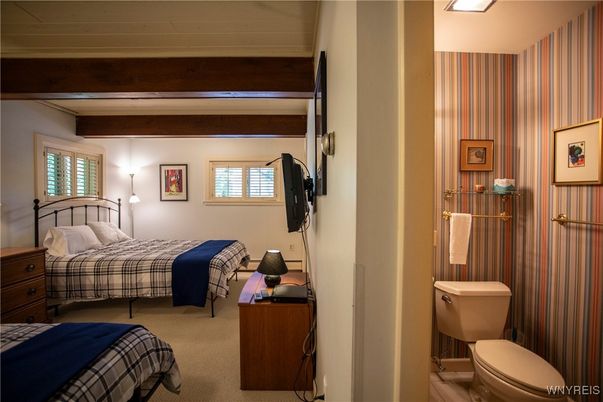 Bathroom, Bedroom, Interior, Wooden Beams