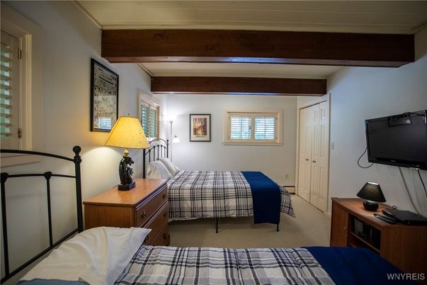 Bedroom, Interior, Wooden Beams