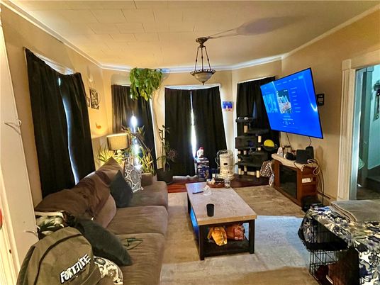 Interior, Living room, Pendant Lights, Wood Texture Flooring