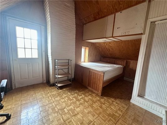 Bedroom, Interior, Wood Texture Flooring, Wooden Walls