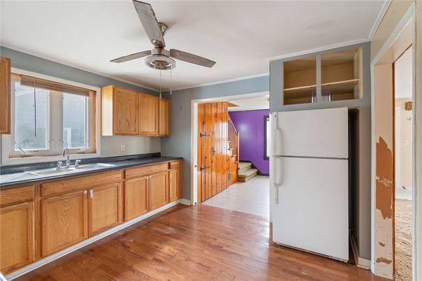 Interior, Kitchen, Wood Texture Flooring