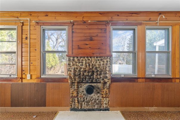 Fireplace, Interior, Wooden Walls