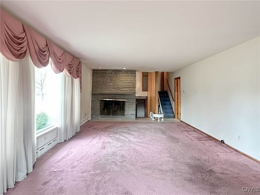 Empty room, Fireplace, Interior