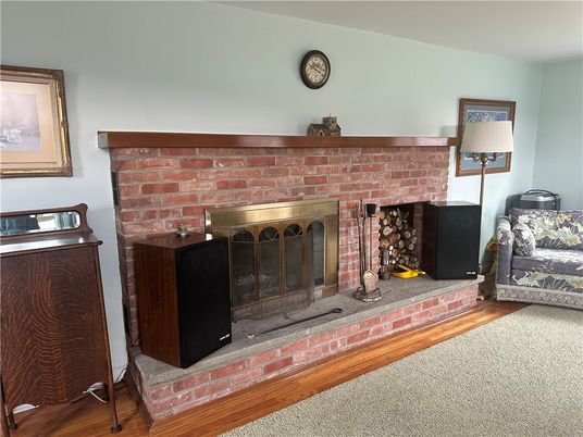 Fireplace, Interior, Wood Texture Flooring