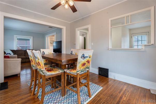 Dining room, Interior, Wood Texture Flooring