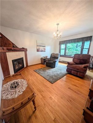 Chandelier, Fireplace, Interior, Living room, Wood Texture Flooring