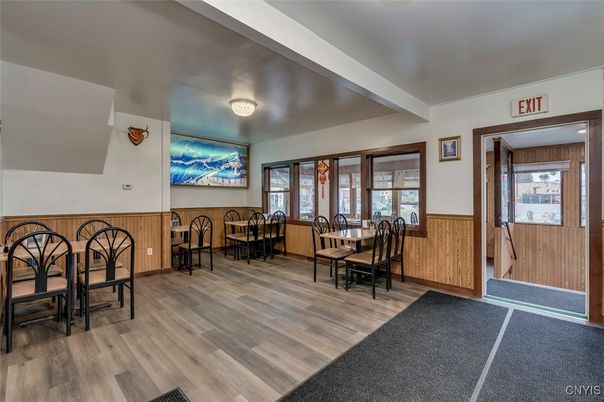 Dining room, Interior, Wood Texture Flooring