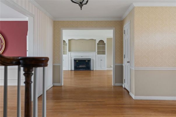 Fireplace, Interior, Wood Texture Flooring