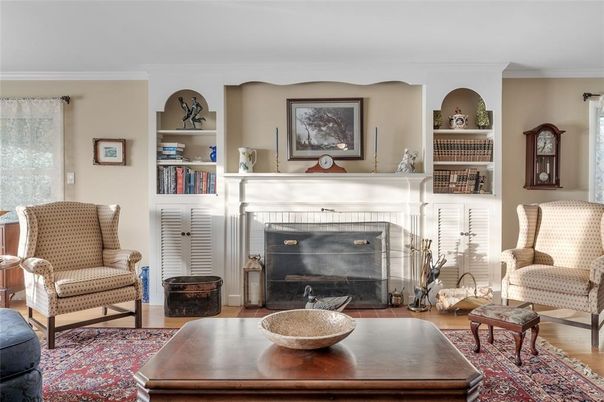Fireplace, Interior, Wood Texture Flooring