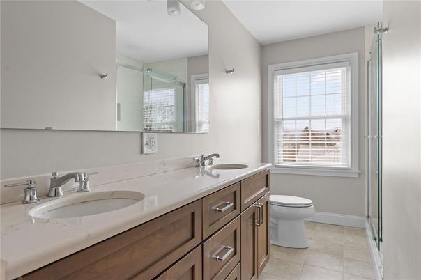 Bathroom, Dual Sink Vanities, Glass Shower, Interior