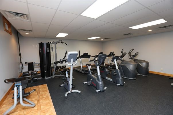 Fitness Equipment, Gym, Interior, Recessed Lighting