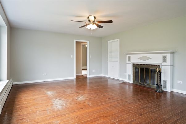 Empty room, Fireplace, Interior, Wood Texture Flooring