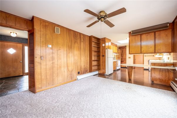 Interior, Kitchen, Wood Texture Flooring, Wooden Walls