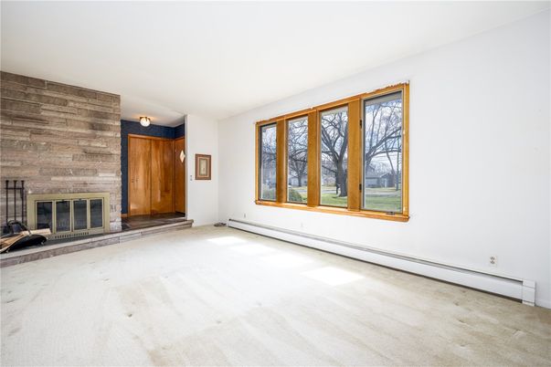 Empty room, Fireplace, Interior, Wooden Walls